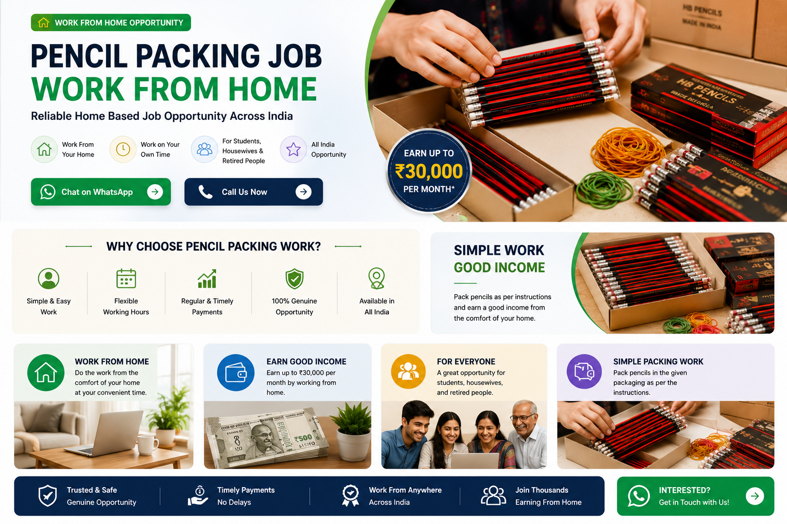 Pencil Packing Job Work From Home
